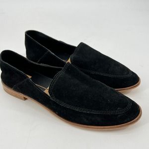 Dolce Vita Perrie Black Suede Loafers Women's 9.5 Slip On Pointed Toe Casual